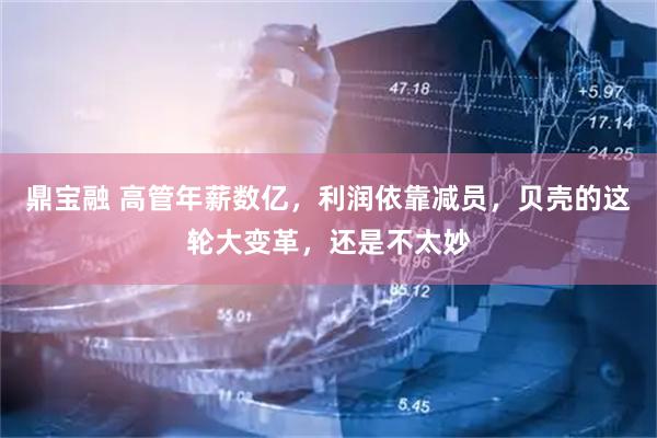 鼎宝融 高管年薪数亿，利润依靠减员，贝壳的这轮大变革，还是不太妙