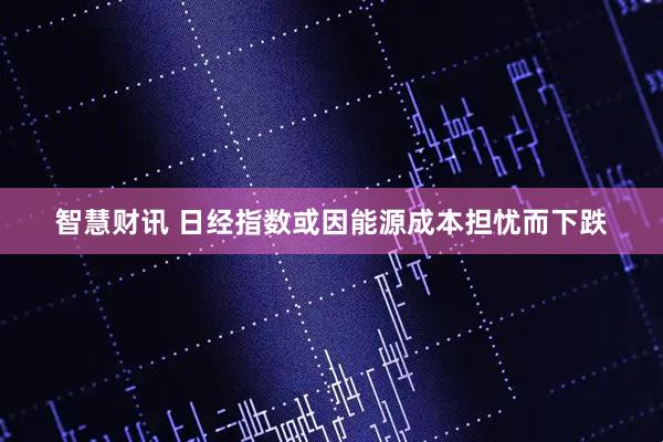 智慧财讯 日经指数或因能源成本担忧而下跌