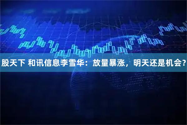 股天下 和讯信息李雪华：放量暴涨，明天还是机会？
